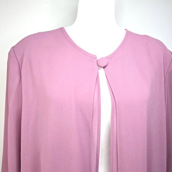 Vintage Christie of California Dusty Rose Open Front Long Sleeve Maxi Cardigan - Picture 6 of 8